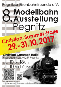 8. Modellbahnausstellung vom 29. bis 31. Oktober 2017