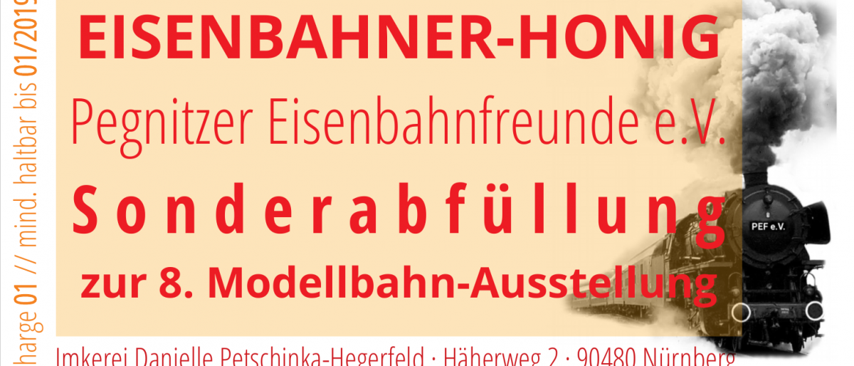 Sonderabfüllung EISENBAHNER-HONIG der Imkerei Petschinka-Hegerfeld