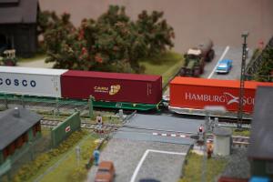 Containerzug am Bü Bf Reichenberg
